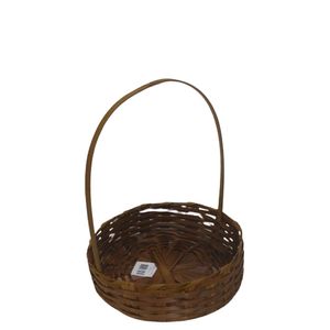 Cesta Fraldeira Redonda de Bambu C/ Alça 25cm 25.2x25.2x35cm Ref. 805 Ornate Casa (01 unidade)