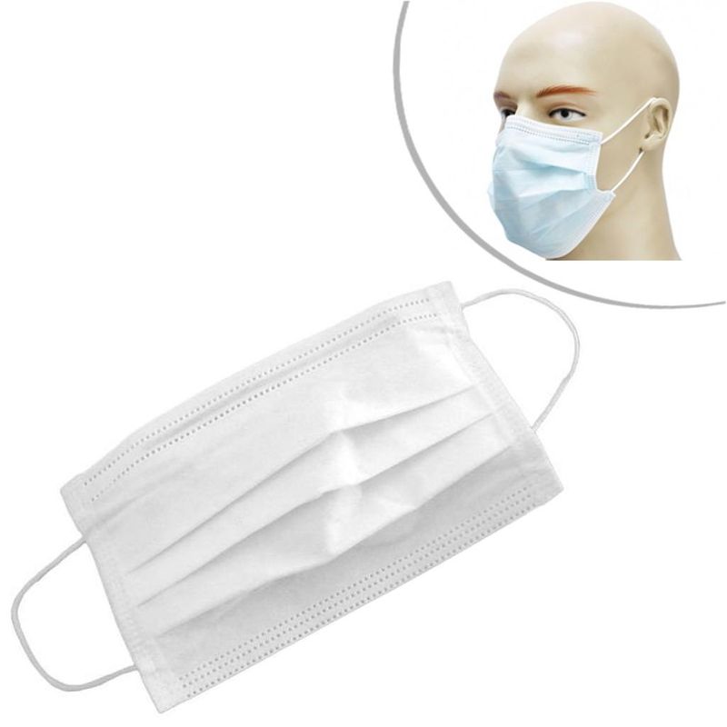 Mascara-Cirurgica-Descartavel-Tripla-Camada-C--Elastico-Branca-Nobre--10-unidades-