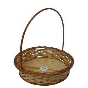 Cesta Fraldeira Redonda Fundo de Madeira C/ Alça 27 32.5x36cm Ref. 518 Ornate Casa (01 unidade)