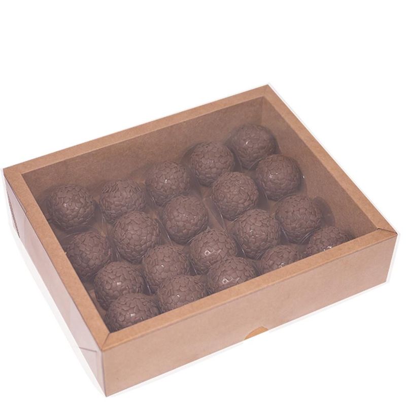 Caixa Alta C/ Moldura P/ 20 Doces Kraft 5x20x16cm Ref. C4646 Ideia (01 unidade)