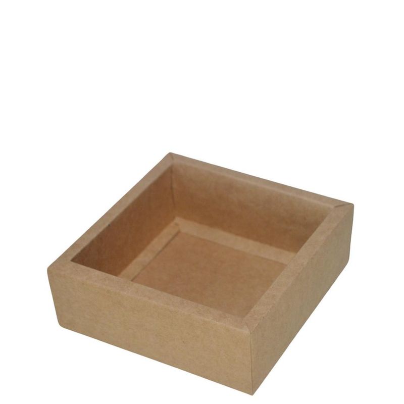 Caixa Alta C/ Moldura P/ 09 Doces Kraft 8x12x12cm Ref. C4641 Ideia (01 unidade)