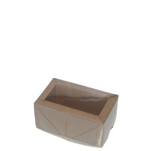 Caixa Alta C/ Moldura P/ 02 Doces Kraft 5x8x4cm Ref. C4637 Ideia (01 unidade)