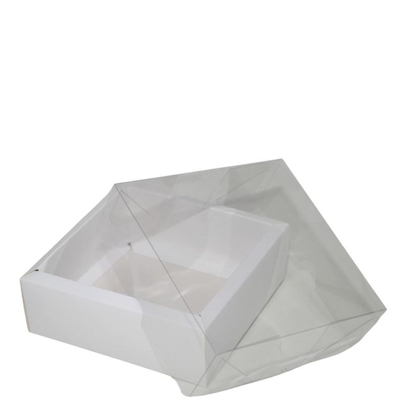 Caixa Alta C/ Moldura P/ 09 Doces Branco 8x12x12cm Ref. C4631 Ideia (01 unidade)