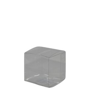 Caixa Cubo Cristal Transparente 5x5x5cm Ref. C5239 Ideia (01 unidade)
