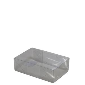 Caixa Cristal Básica Transparente P/ 6 Doces 12x8x4cm Ref. C5029 Ideia (01 unidade)