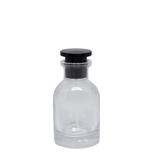 Frasco de Vidro Porta Perfume Vuiton FD C/ Tampa e Válvula Spray Preta 50ml Ref. BM362853 BM36 (01 unidade)