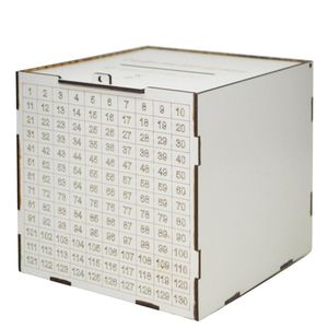 Minhaeiro de MDF Desafio dos 250 Depósitos 17x16x16cm Ref. LJ159 LJ Artesanatos (01 unidade)