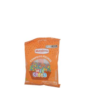 Confeito Figuras Mini Confete Colorida Mil Cores Mavalério (120 gramas)