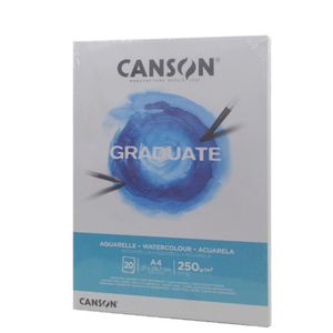 Bloco Papel Desenho Graduate Aquarelle A4 21x29.7cm 250g/m² Canson (20 Folhas)