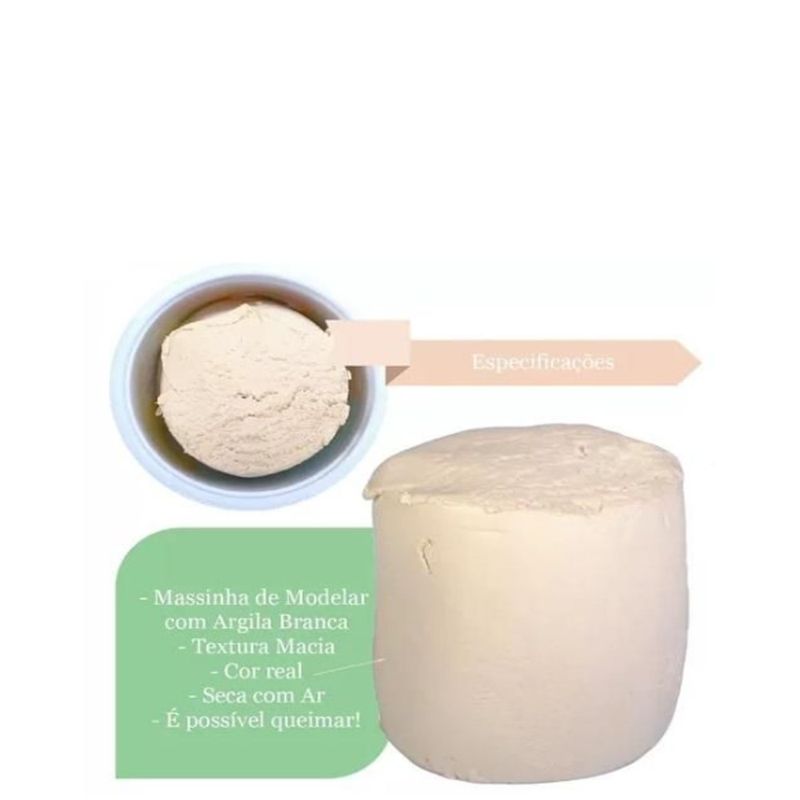 Argilinha Massa de Modelar C/ Argila Branca Ref. 187000 Utiguti Canson (200 gramas)