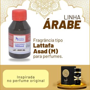 Essência LAT - Asad (M) P/ Perfumes Linha Árabe Irmãos Haluli (100ml)