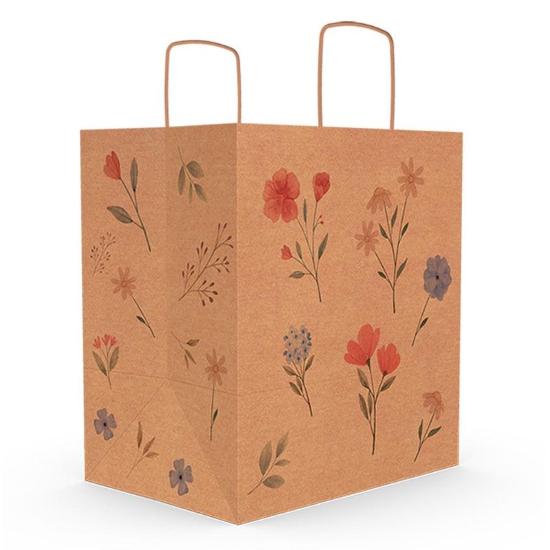 Sacola-de-Papel-P--Presente-Flores-do-Campo-Kraft-24x17x26cm-Ref.-C5469-Ideia--01-unidade-