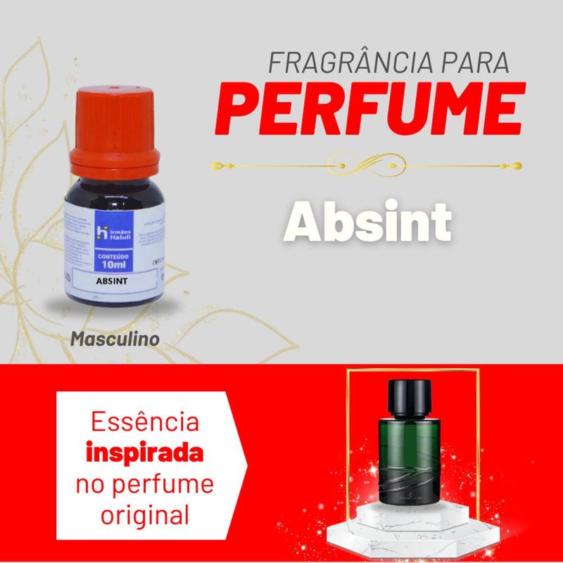 Essência Absint Masculino P/ Perfumes Linha Vermelha Irmãos Haluli (10ml)