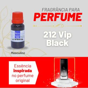 Essência 212 Vip Black Masculino P/ Perfumes Linha Vermelha Irmãos Haluli (10ml)