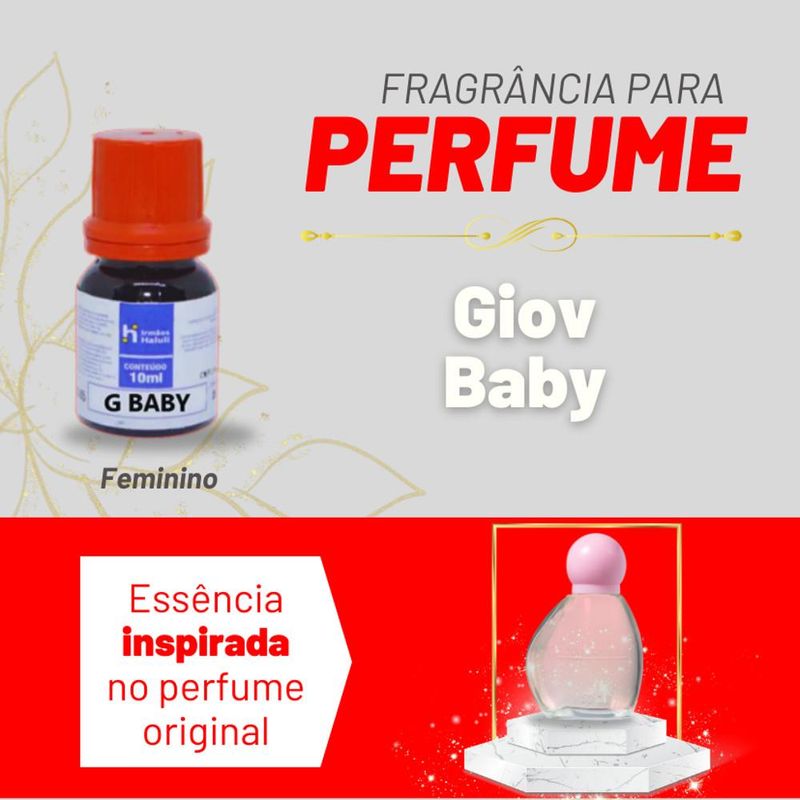 Essência G Baby Feminino P/ Perfumes Linha Vermelha Irmãos Haluli (10ml)