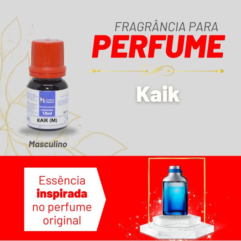 Essência Kaik Masculino P/ Perfumes Linha Vermelha Irmãos Haluli (10ml)