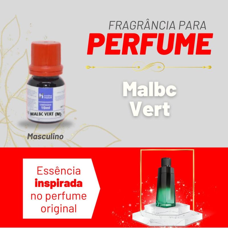 Essência Malbec Vert Masculino P/ Perfumes Linha Vermelha Irmãos Haluli (10ml)