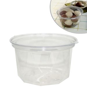 Pote Redondo em PET com Tampa Transparente Articulada Diamante 1000ml Ref. G 800 D Galvanotek (01 un