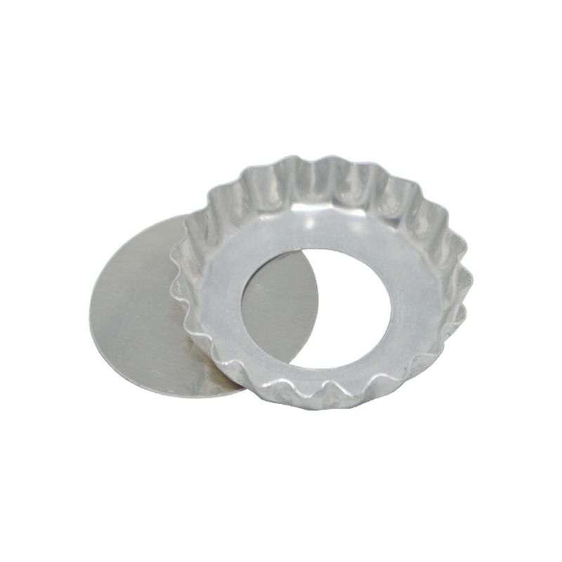 Forma-de-Aluminio-para-Torta-Crespa-Fundo-Falso-7.5cm-N.-2-Aluminio-Circular--12-unidades-