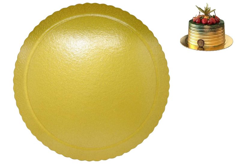 Cakeboard Redondo Ouro 28cm Ultrafest (1 unidade)
