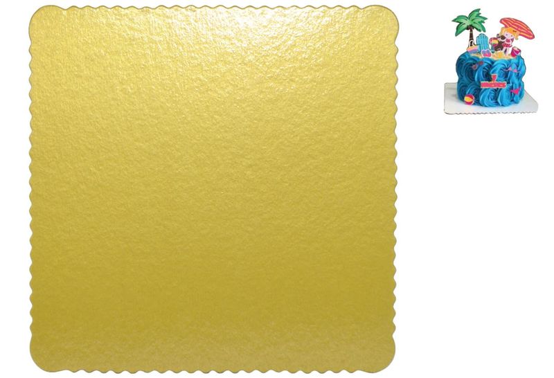 Cakeboard Quadrado Ouro 32cm Ref.: 4602.01 Ultrafest (1 unidade)