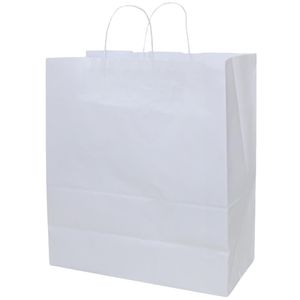 Sacola de Papel Kraft  Branco Tamanho GG 47X37X32cm Ref.: 14000382 Cromus (1 unidade)