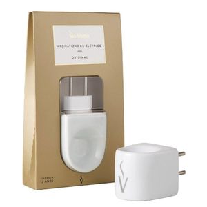 Difusor Aromatizador Elétrico de Porcelana P/ Essências e Óleos Essenciais Bivolt ViaAroma (01 unidade)