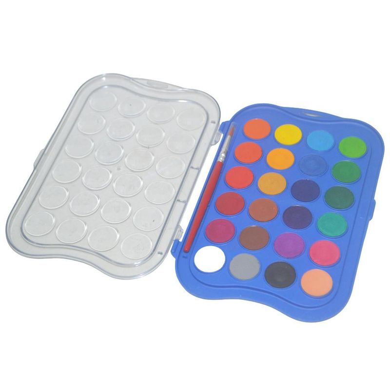Estojo em Pastilhas Aquarela 24 Cores 30mm C/ Pincel Acquerelli Giotto (01 unidade)