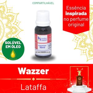Essência LAT-ALN Wazzer Compartilhado Solúvel em Óleo P/ Perfumes Linha Árabe Irmãos Haluli (10ml)