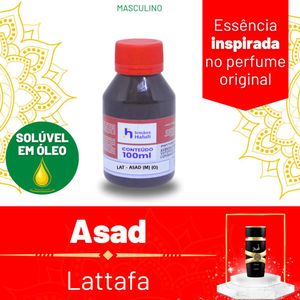 Essência LAT-Asad Masculino Solúvel em Óleo P/ Perfumes Linha Árabe Irmãos Haluli (100ml)