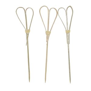 Enfeite de Bambu P/ Petiscos Coração Ref.OT-0064CORNAT Art Lile (20 Unidades)