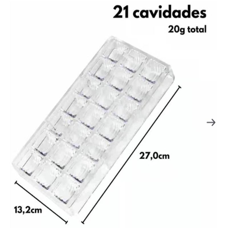 Forma-P--Chocolate-Profissional-Wave-C--21-Cavidades-de-20g-BlueStar--01-unidade-