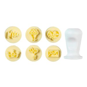 Kit Carimbo Amor de Mãe Amarelo BlueStar (07 peças)