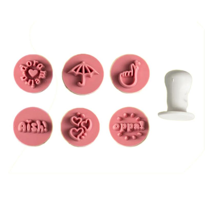 Kit Carimbo Dorama Rosa Bebê  BlueStar (07 peças)