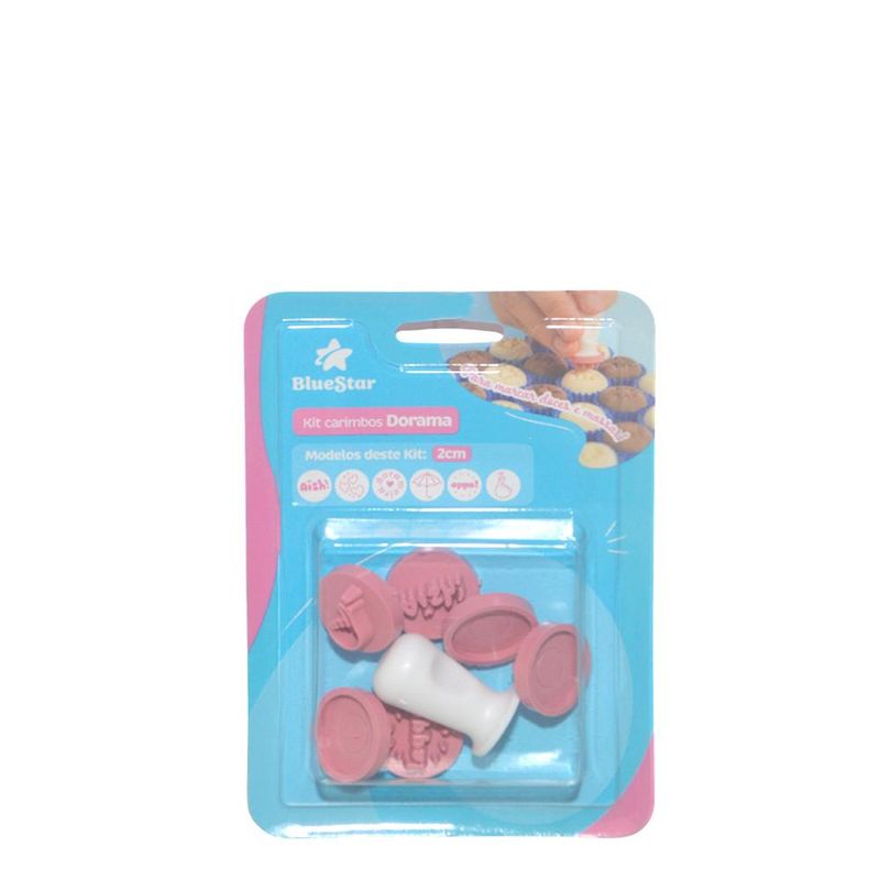 Kit Carimbo Dorama Rosa Bebê  BlueStar (07 peças)