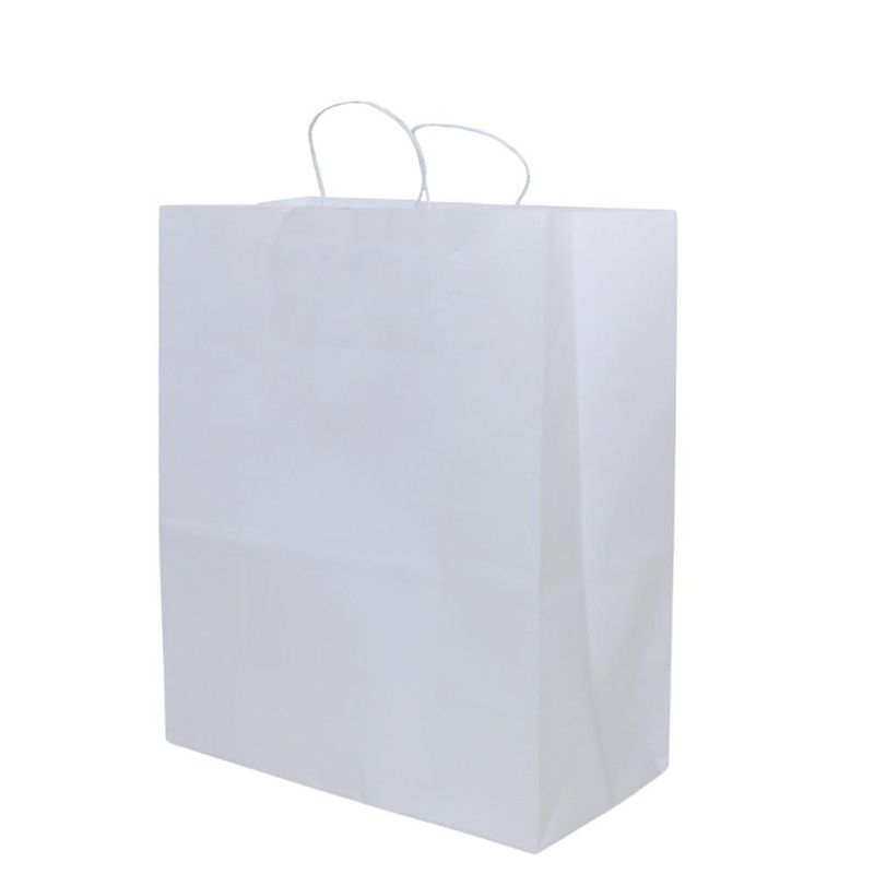 Sacola de Kraft Branco 32x26,5x13cm Ref. 14000381 Cromus (01 unidade)