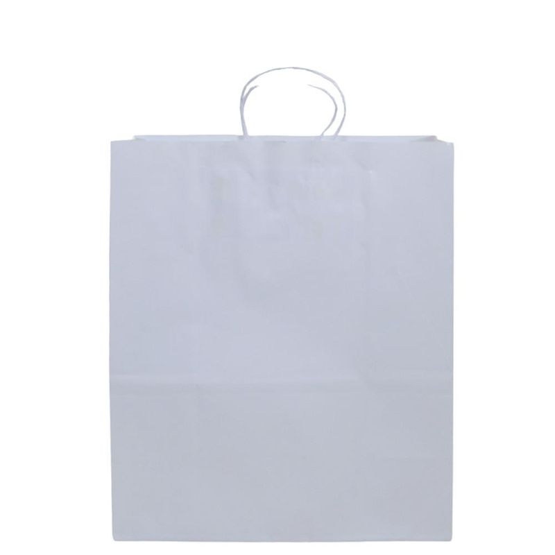 Sacola de Kraft Branco 32x26,5x13cm Ref. 14000381 Cromus (01 unidade)