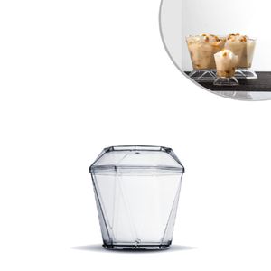 Copo Diamantico C/ Tampa Cristal Transparente 20ml Plastilânia (10 unidades)