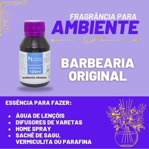 Essência Barbearia Original para Ambiente e Difusor Linha Lilás Irmãos Haluli (100ml)