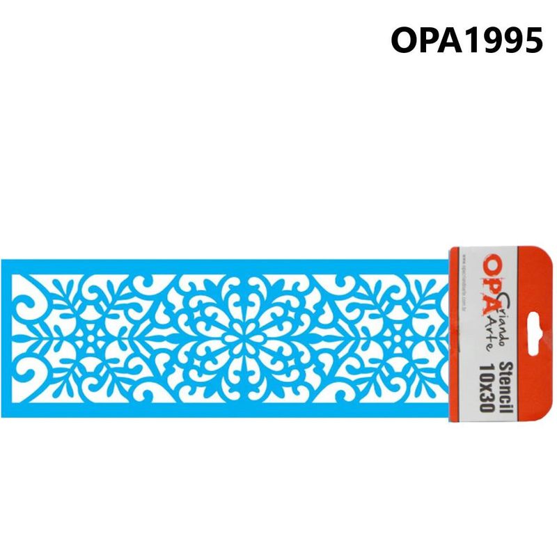 Stencil-Simples-de-Acetato-P--Pintura-10x30cm-Ref.-OPA-1995-Estamparia-Flor-OPA--01-unidade-