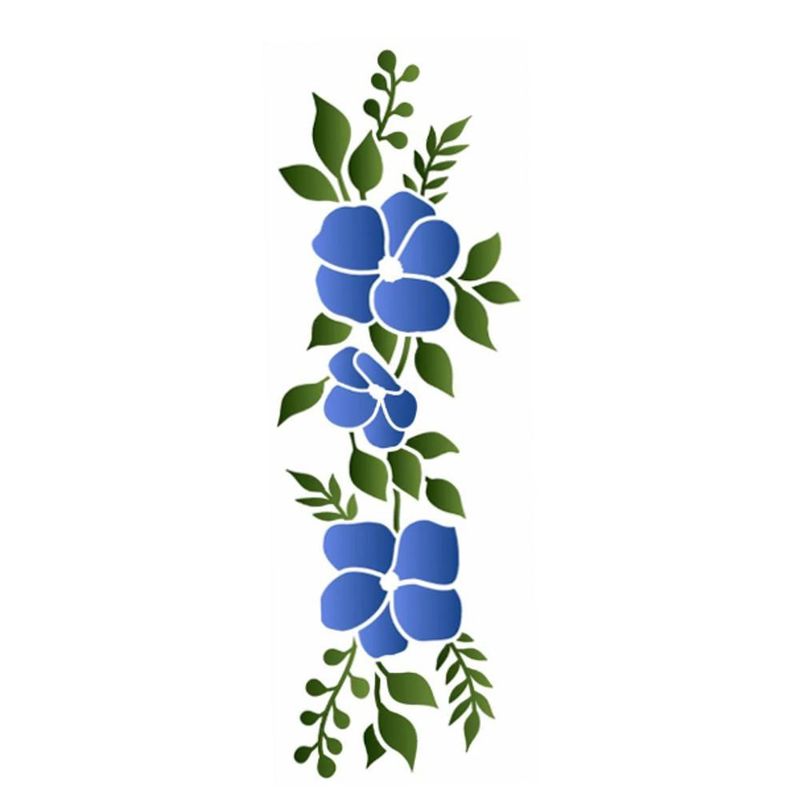 Stencil Simples de Acetato P/ Pintura 10X30cm Ref. OPA 3346 Flor do Campo OPA (01 unidade)