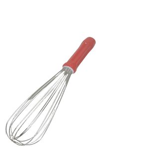 Batedor de Ovos (Fuet) de Aço Inox Vermelho 25x7cm  Solrac (01 unidade)