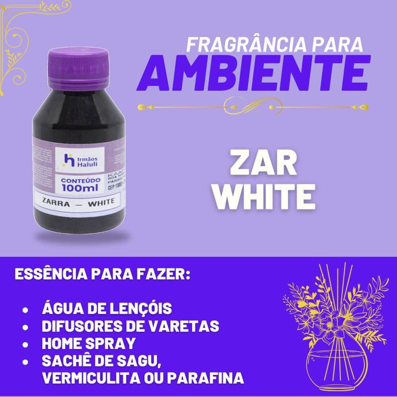 Essencia-Zar---White-para-Ambiente-e-Difusor-Linha-Lilas-Irmaos-Haluli--100ml-