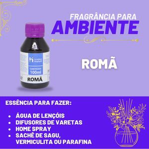 Essência Romã para Ambiente e Difusor Linha Lilás Irmãos Haluli (100ml)