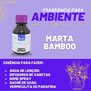 Essência Marta - Bamboo para Ambiente e Difusor Linha Lilás Irmãos Haluli (100ml)
