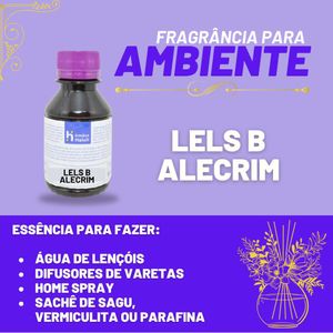 Essência Lels B Alecrim para Ambiente e Difusor Linha Lilás Irmãos Haluli (100ml)