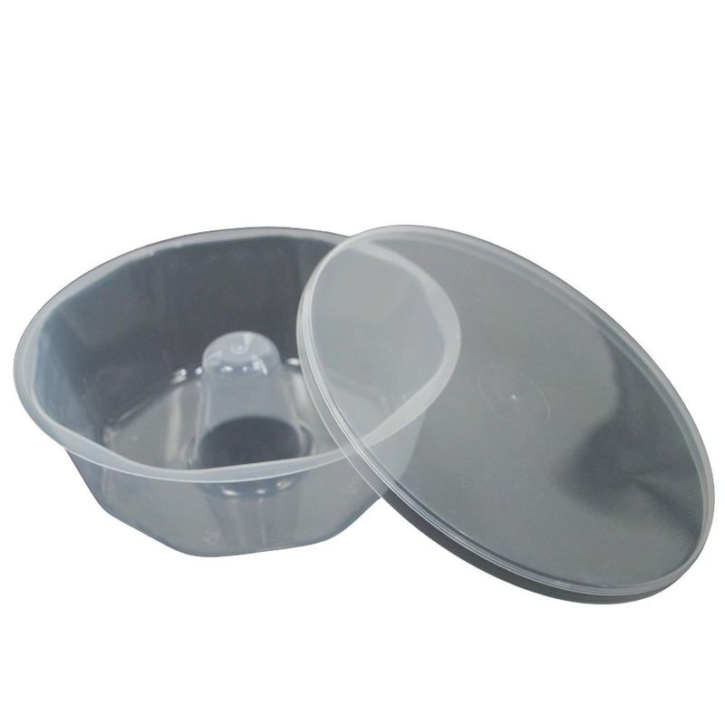 Forma P/ Pudim Grande C/ Tampa 500ml Plastilânia (6 unidades)