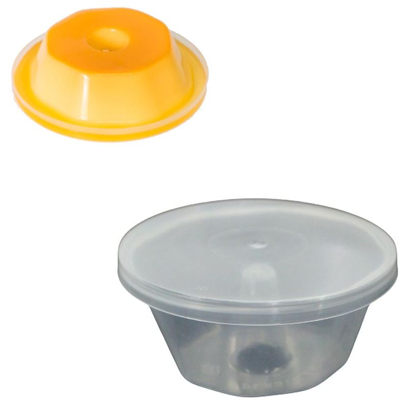 Forma P/ Pudim Pequena C/ Tampa 120ml Plastilânia (10 unidades)