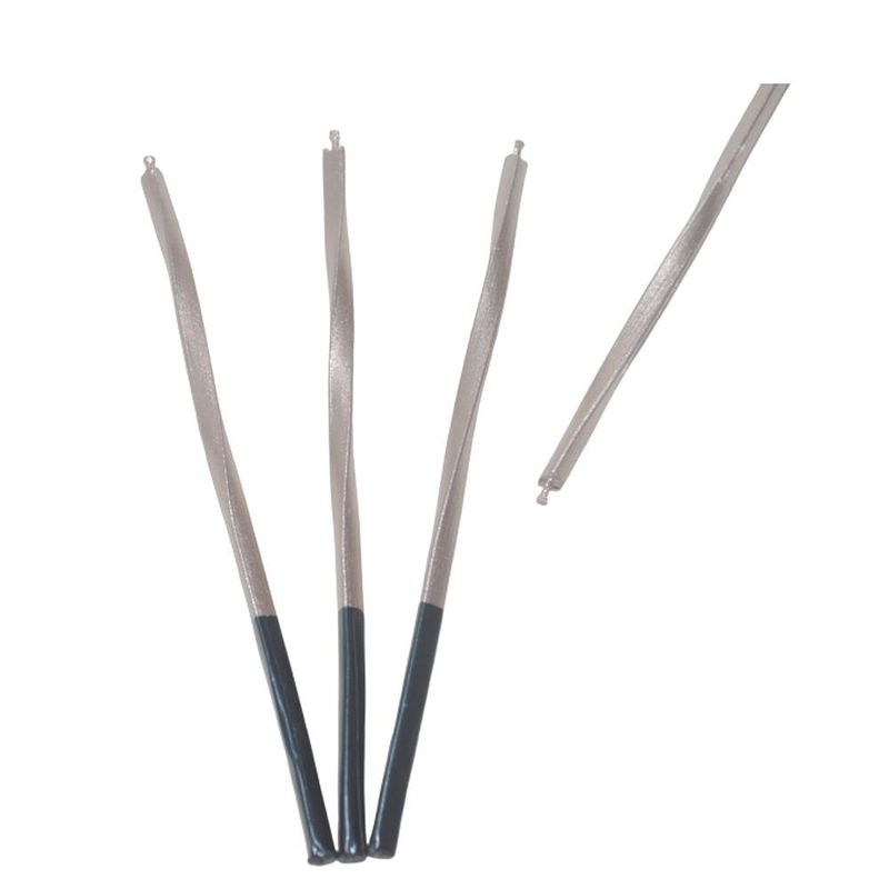 Vela Metalizada Torcida Rose Ref. V183 Silver Festas (04 Unidades)