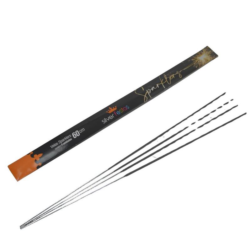 Vela Sparklers 60cm Silver Festas (04 unidades)